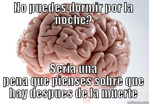 NO PUEDES DORMIR POR LA NOCHE? SERIA UNA PENA QUE PIENSES SOBRE QUE HAY DESPUES DE LA MUERTE Scumbag Brain