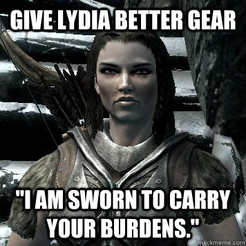 give lydia better gear 