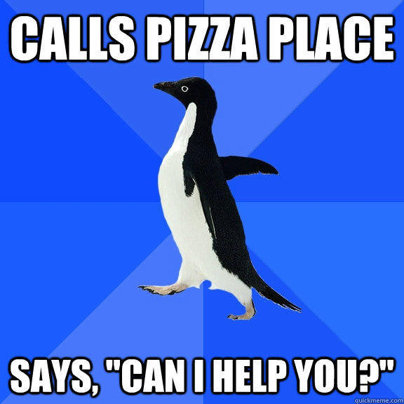 Calls pizza place says, 