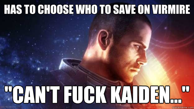 Has to choose who to save on virmire 