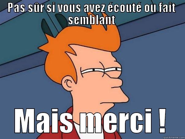 PAS SÛR SI VOUS AVEZ ÉCOUTÉ OU FAIT SEMBLANT MAIS MERCI ! Futurama Fry