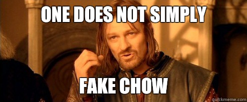 One does not simply FAKE CHOW - One does not simply FAKE CHOW  One Does Not Simply