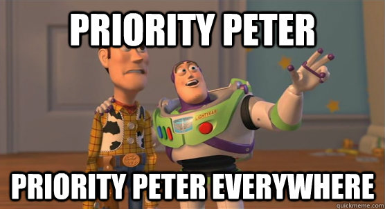 priority peter priority peter everywhere  Toy Story Everywhere