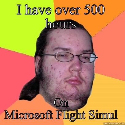 I HAVE OVER 500 HOURS ON MICROSOFT FLIGHT SIMULATOR  Butthurt Dweller