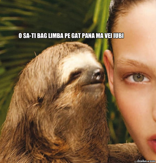 o sa-ti bag limba pe gat pana ma vei iubi  - o sa-ti bag limba pe gat pana ma vei iubi   rape sloth