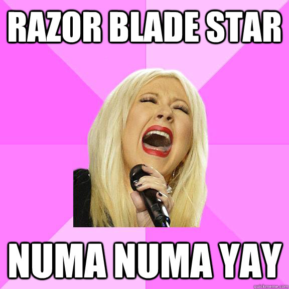 razor blade star numa numa yay  Wrong Lyrics Christina