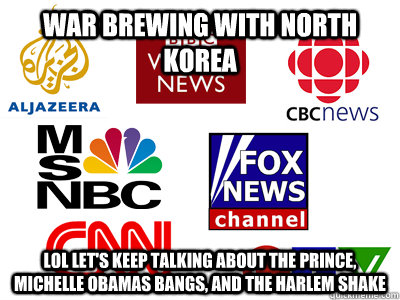 War brewing with North Korea Lol let's keep talking about the prince, michelle obamas bangs, and The Harlem Shake - War brewing with North Korea Lol let's keep talking about the prince, michelle obamas bangs, and The Harlem Shake  Scumbag News Stations