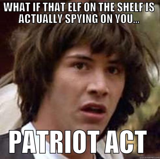 WHAT IF THAT ELF ON THE SHELF IS ACTUALLY SPYING ON YOU... PATRIOT ACT conspiracy keanu