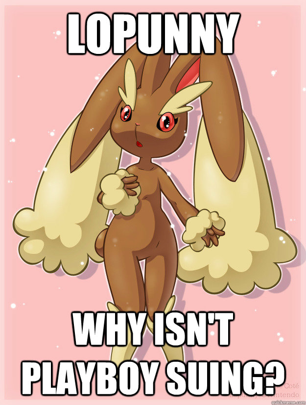 lopunny why isn't playboy suing?  