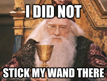 I did not stick my wand there  Drew Dumbledore
