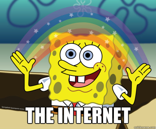  The internet  Spongebob rainbow
