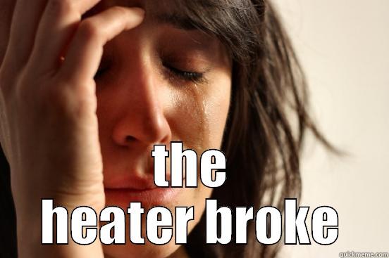  THE HEATER BROKE First World Problems