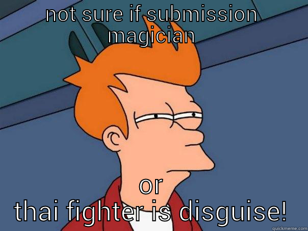 NOT SURE IF SUBMISSION MAGICIAN OR THAI FIGHTER IS DISGUISE! Futurama Fry