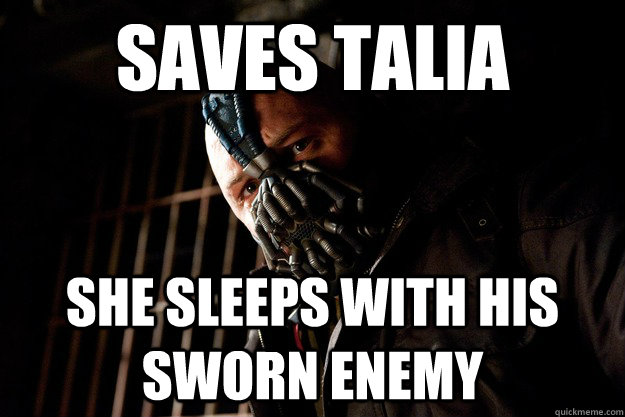 saves talia she sleeps with his sworn enemy  