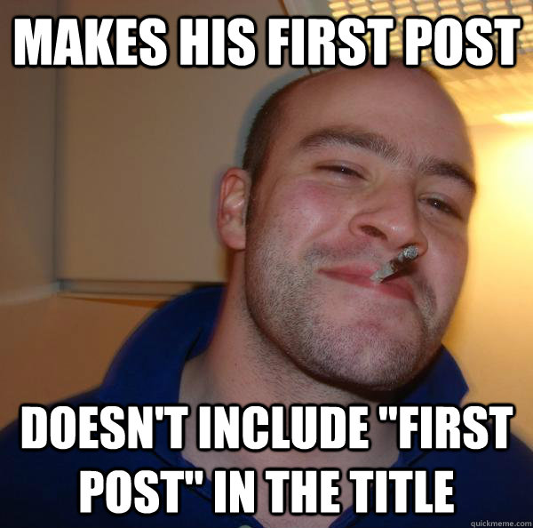 Makes his first post Doesn't include 
