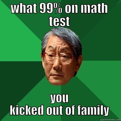 math test  - WHAT 99% ON MATH TEST YOU KICKED OUT OF FAMILY High Expectations Asian Father
