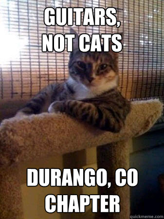 guitars, 
not cats durango, co chapter  The Most Interesting Cat in the World