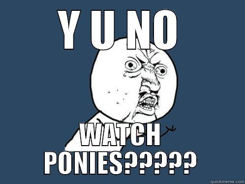 Y U NO WATCH PONIES????? Y U No