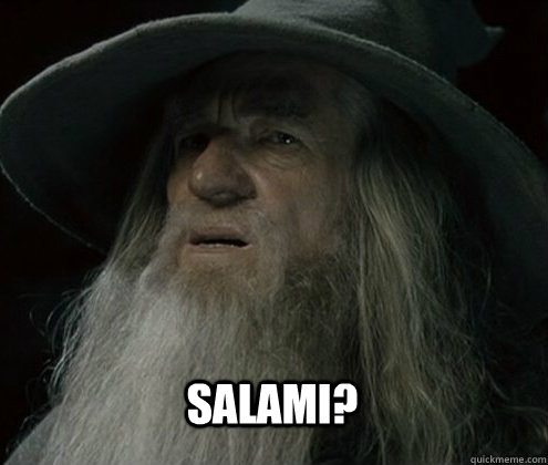 Salami?  Forgetful Gandalf
