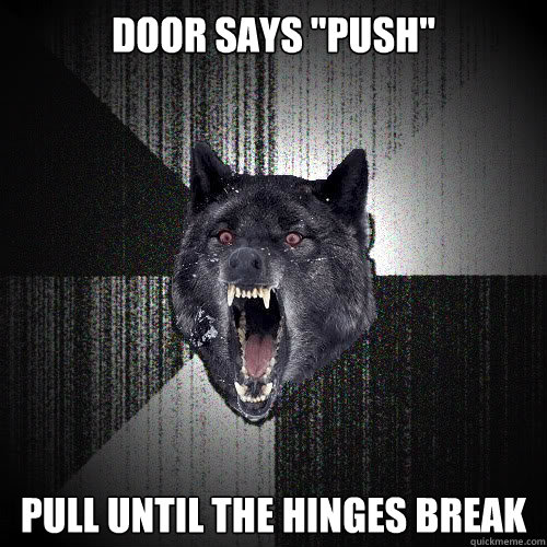 Door says 