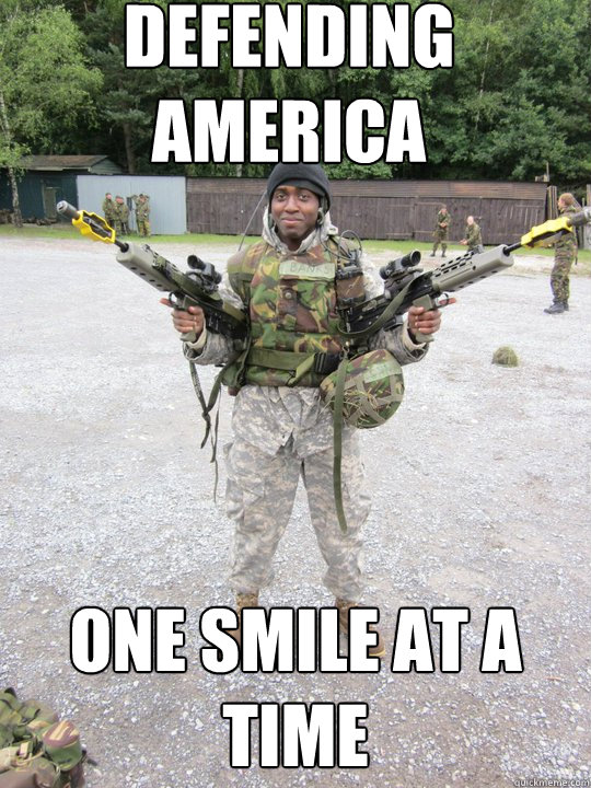 DEFENDING AMERICA ONE SMILE AT A TIME  Merica