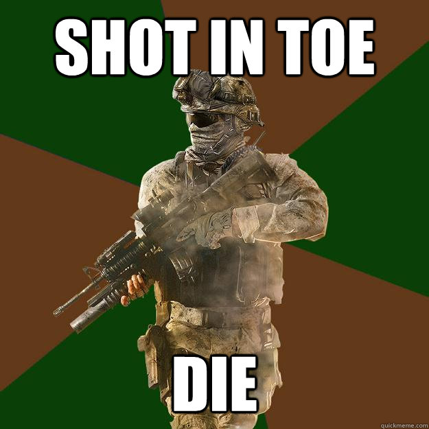 Shot in toe Die  Call of Duty Addict