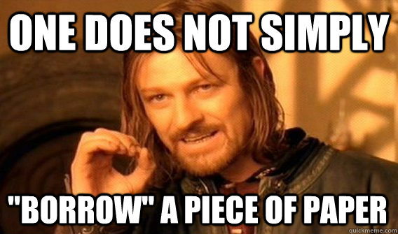 ONE DOES NOT SIMPLY 