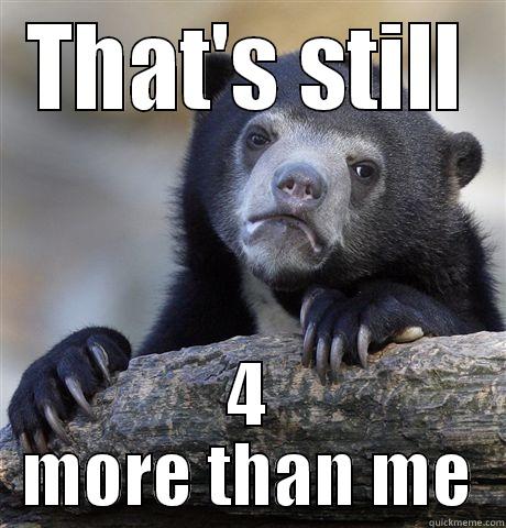 THAT'S STILL 4 MORE THAN ME Confession Bear
