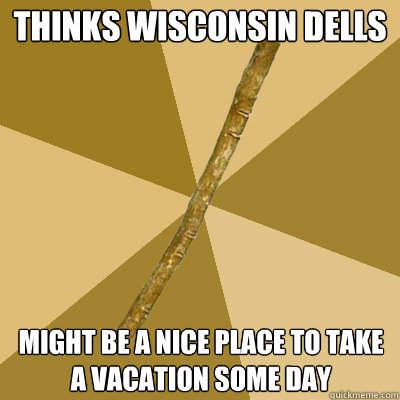 thinks Wisconsin dells might be a nice place to take a vacation some day - thinks Wisconsin dells might be a nice place to take a vacation some day  Boring Stick