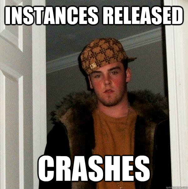Instances released crashes  Scumbag Steve