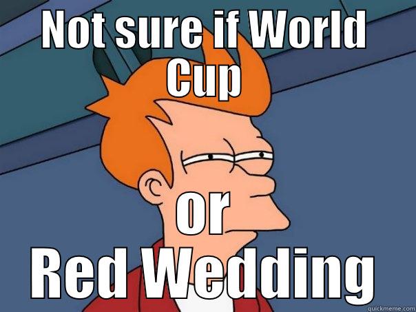 NOT SURE IF WORLD CUP OR RED WEDDING Futurama Fry