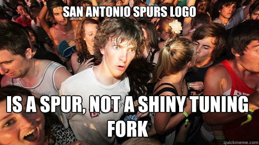 San Antonio Spurs Logo is a spur, not a shiny tuning fork  Sudden Clarity Clarence