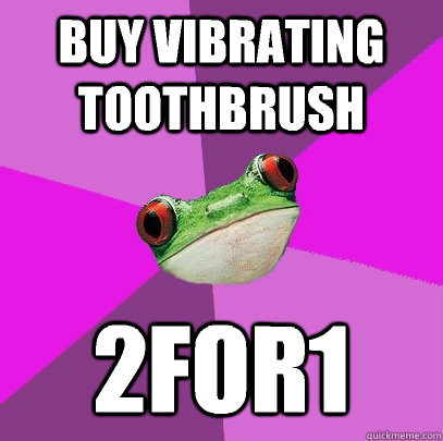buy vibrating toothbrush 2for1  Foul Bachelorette Frog