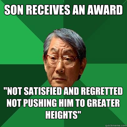Son receives an award 