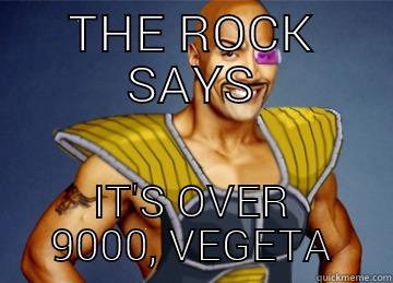 THE ROCK SAYS IT'S OVER 9000, VEGETA Misc