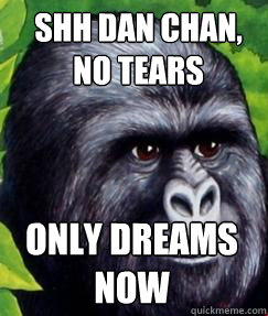 Shh Dan Chan, no tears only dreams now  gorilla munch