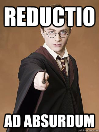 reductio ad absurdum  Dirty Harry Potter