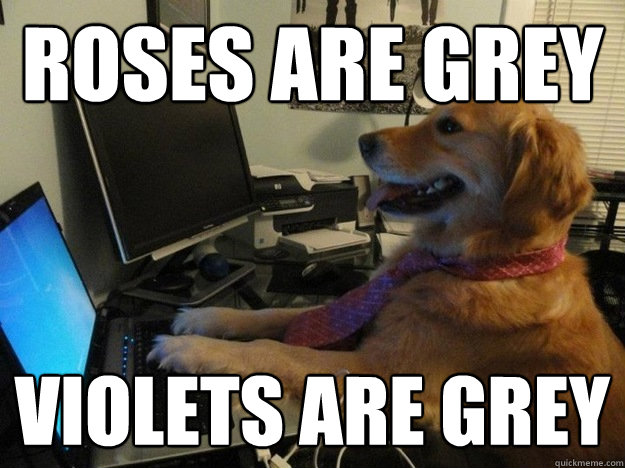 Roses are grey Violets are grey - Roses are grey Violets are grey  Valentines Dog