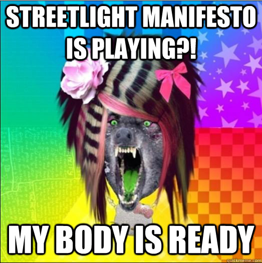 streetlight manifesto is playing?! my body is ready - streetlight manifesto is playing?! my body is ready  Scene Wolf