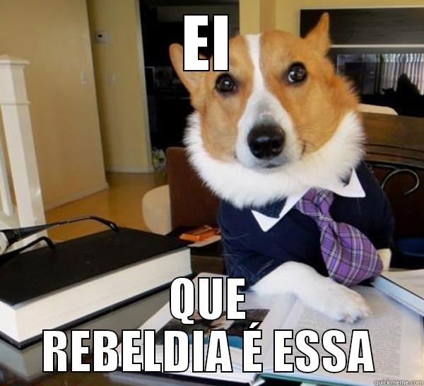 EI QUE REBELDIA É ESSA Lawyer Dog