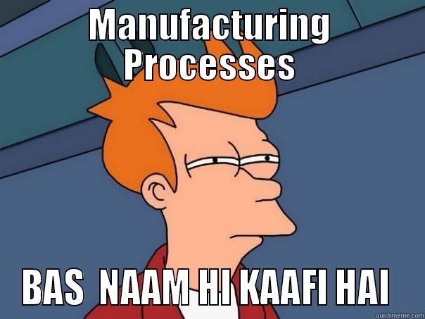 MANUFACTURING PROCESSES BAS  NAAM HI KAAFI HAI  Futurama Fry
