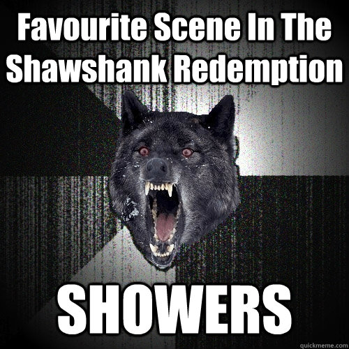 Favourite Scene In The Shawshank Redemption SHOWERS  Insanity Wolf