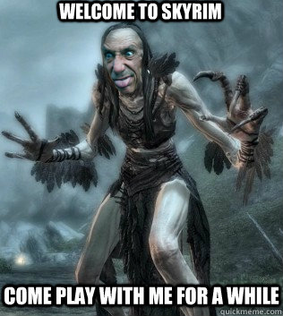 Welcome to Skyrim come play with me for a while   Skyrim Sven