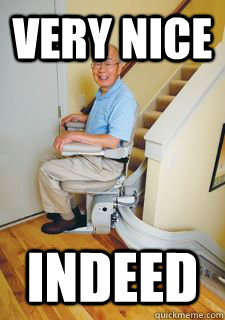 very nice indeed - very nice indeed  man who enjoys his chair