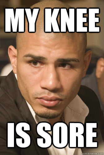 My knee is sore - My knee is sore  miguel cotto