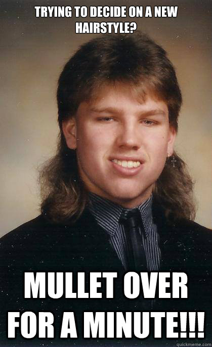 Trying to decide on a new hairstyle? Mullet over for a minute!!! - Trying to decide on a new hairstyle? Mullet over for a minute!!!  Mullet Vic 2