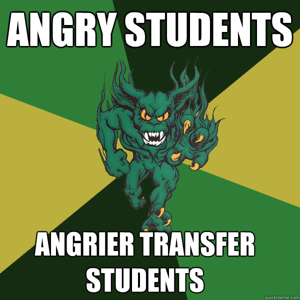 angry students angrier transfer students  Green Terror