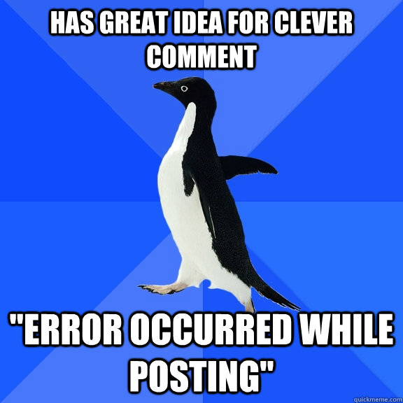 Has great idea for clever comment 