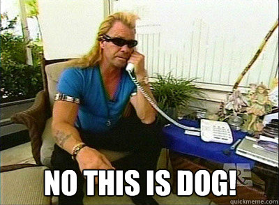 No this is Dog!  Dog The Bounty Hunter