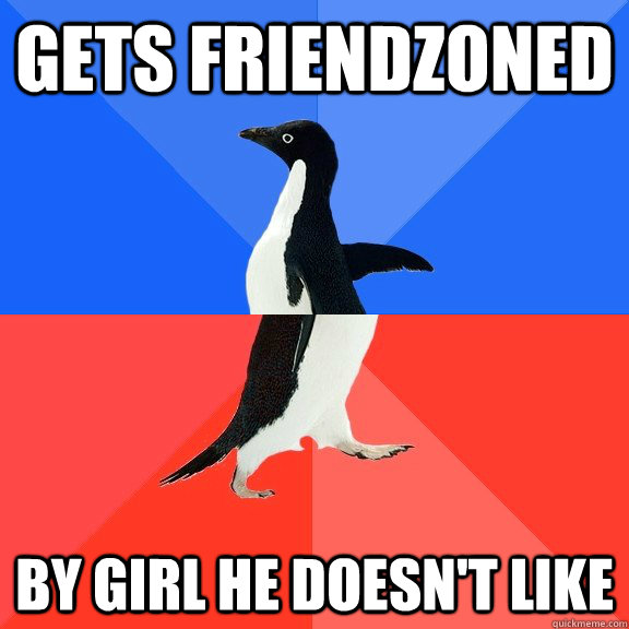 Gets friendzoned by girl he doesn't like  Socially Awkward Awesome Penguin